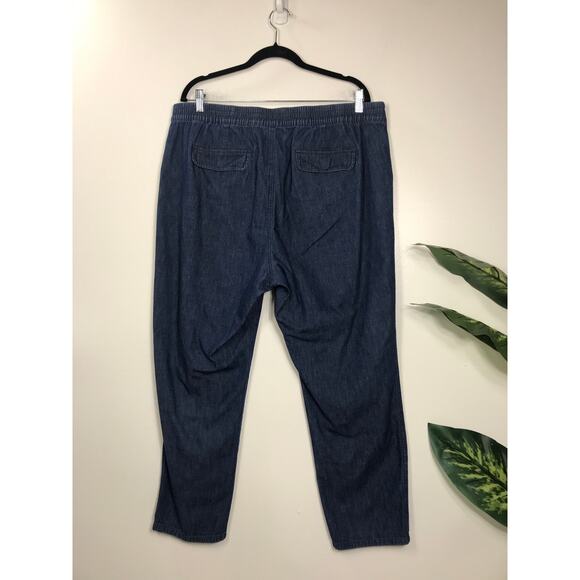 J. Crew Chambray Camp Pants Women's XL Everyday Simple Capsule Easy Fall - Picture 3 of 10